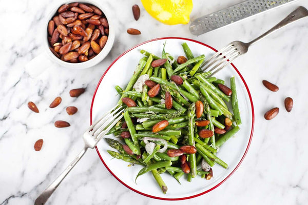 Warm Asparagus and Green Bean Salad with Smoked Almonds - Salad Recipe