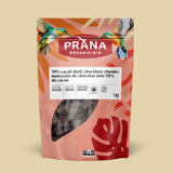 Morceaux de chocolat noir 70% de cacao biologiques