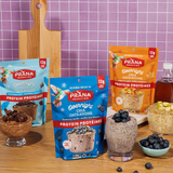 Overnight Chia-avoine biologique avec Protéines – Muffin aux bleuets