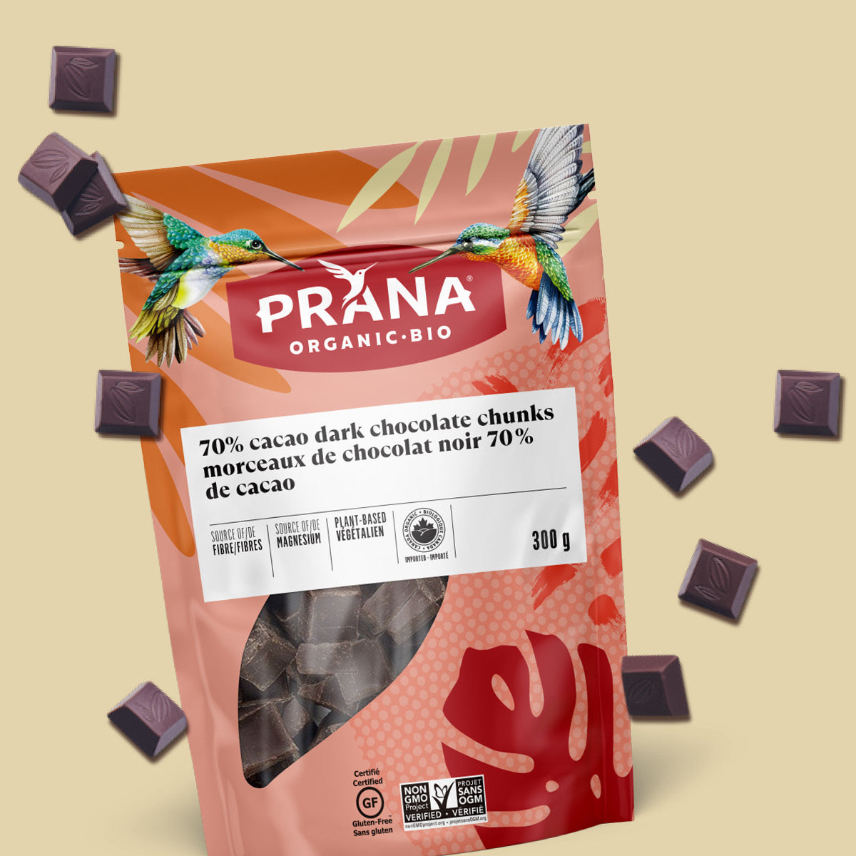 Organic dark 70% cacao Chocolate chunks – Prana Foods