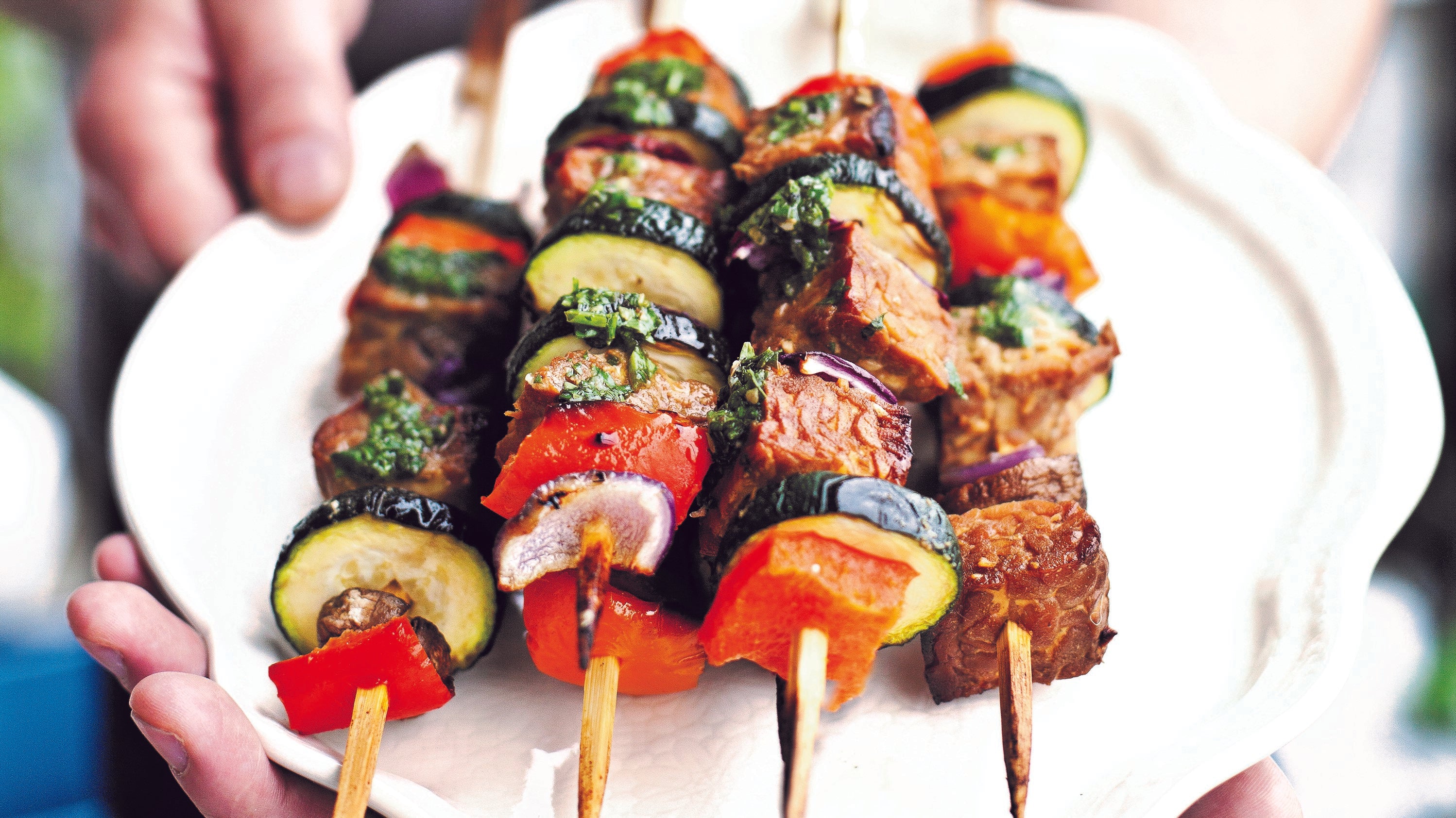 TEMPEH KEBABS AND CHIMICHURRI SAUCE Prana Foods