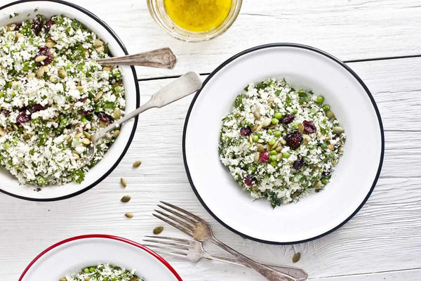 Cauliflower Couscous with Fresh Herbs and Grilled Pumpkin Seeds - Main Course Recipe