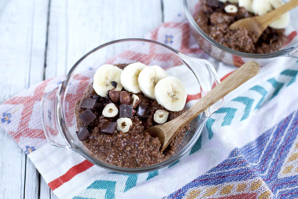 Choco-Quinoa Breakfast Bowl with Hazelnut Butter - Breakfast Recipe
