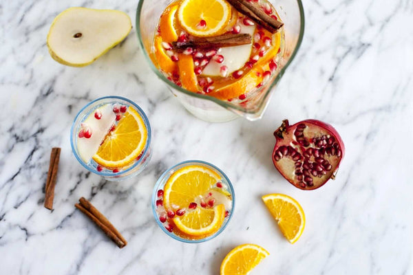 Citrus Sangria with Maple Syrup and Pomegranate