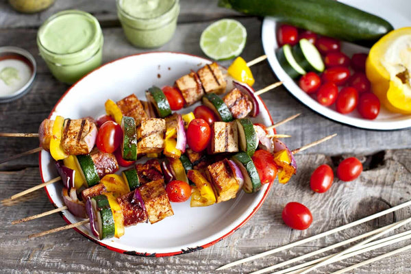 Marinated Tofu and Grilled Veggie Skewers - Main Course Recipe