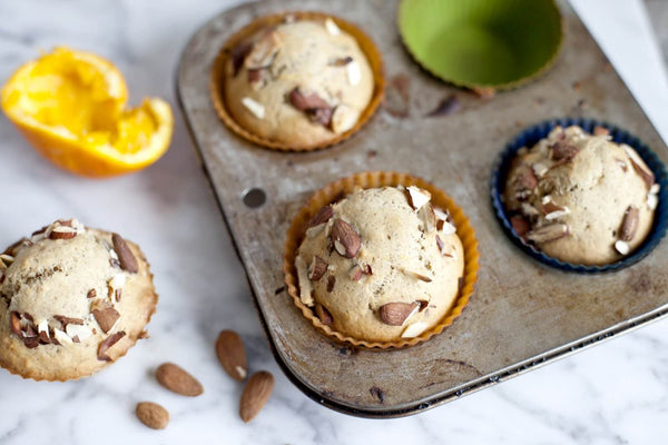 Orange Almond Pulp Muffins - Breakfast Recipe