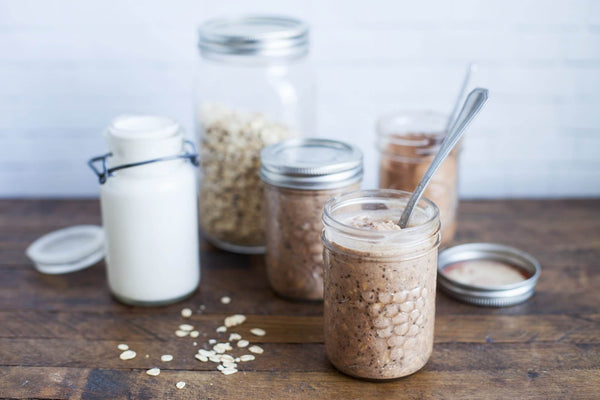 Overnight Oats with Cacao, Almond Butter and Maca - Breakfast Recipe