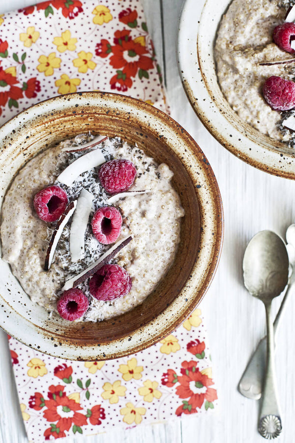 Quinoa, Raspberry and Coconut Oatmeal - Breakfast Recipe
