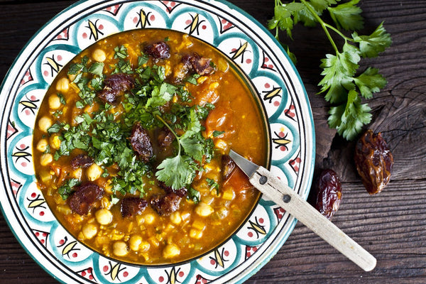 Vegan Harira Soup with Medjool Dates - Soup Recipe