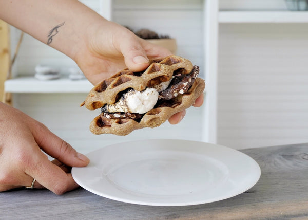 S'mores Waffle Sandwiches - Dessert Recipe