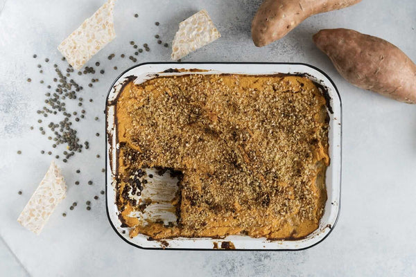 Shepherd's Pie with Sweet Potatoes, Lentils and Tempeh - Main Course Recipe