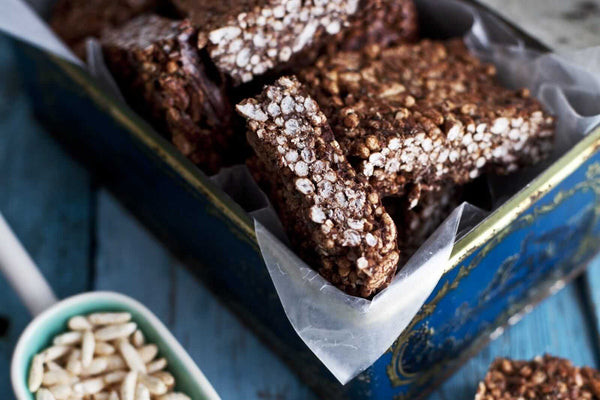 Soft and Chewy Chocolate-Hemp Squares with Coconut