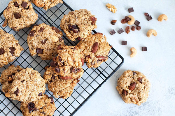 Trail Mix Cookies with Coconut and Almond Butter - Dessert Recipe