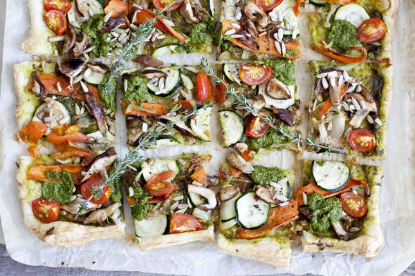 Vegetable Tart with Mushrooms and Sunflower Seeds - Main Course Recipe