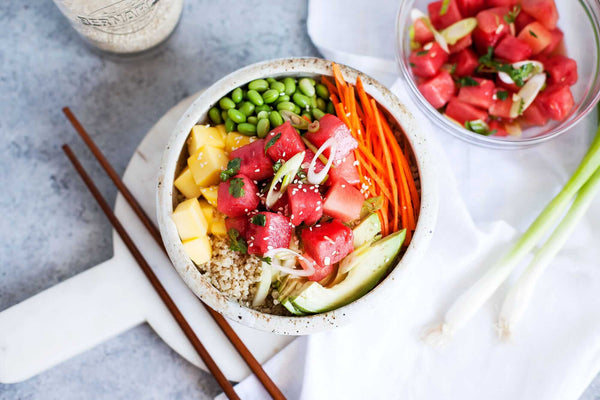 Watermelon, Avocado and Quinoa "Poke bowl" - Main Course Meal