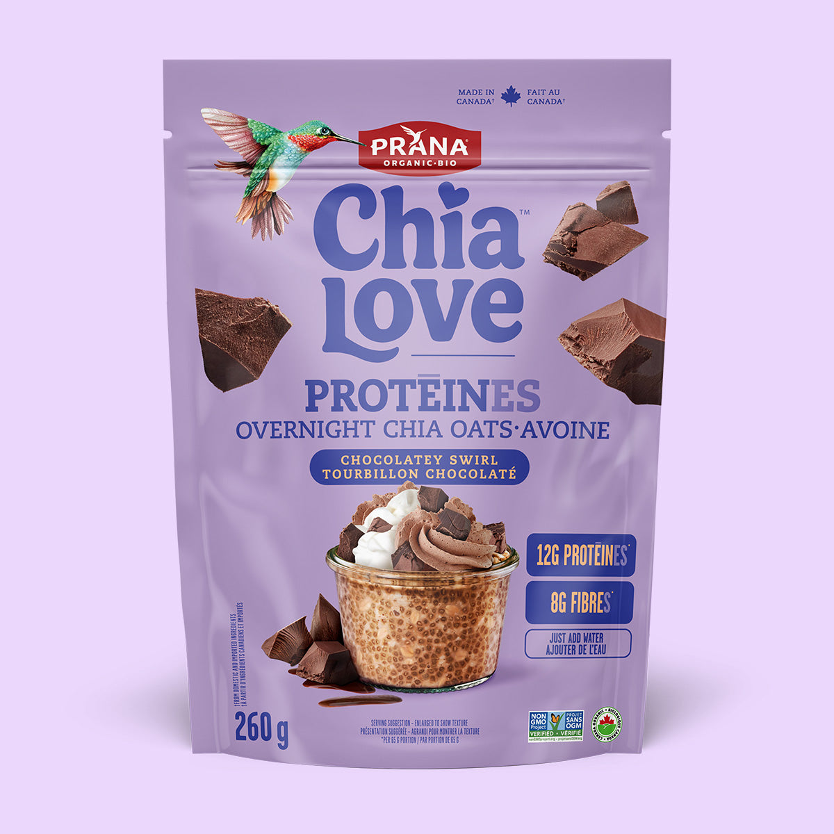 Chialove Protein – Overnight Chia Oats Chocolatey Swirl – Prana Foods