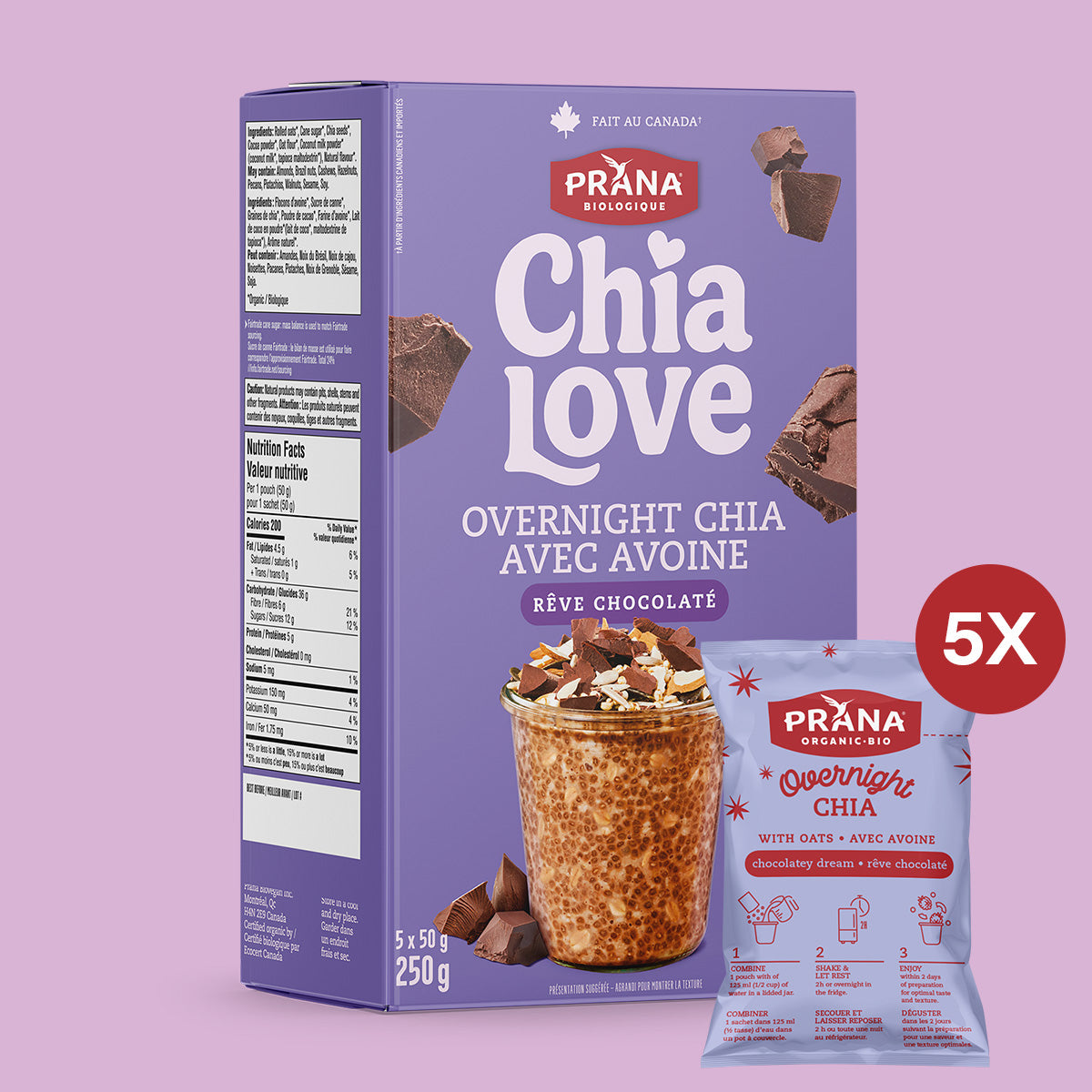 Chialove – Overnight Chia Oats Chocolatey dream – Prana Foods
