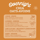 Overnight Chia-avoine biologique avec Protéines – Érable & Pomme