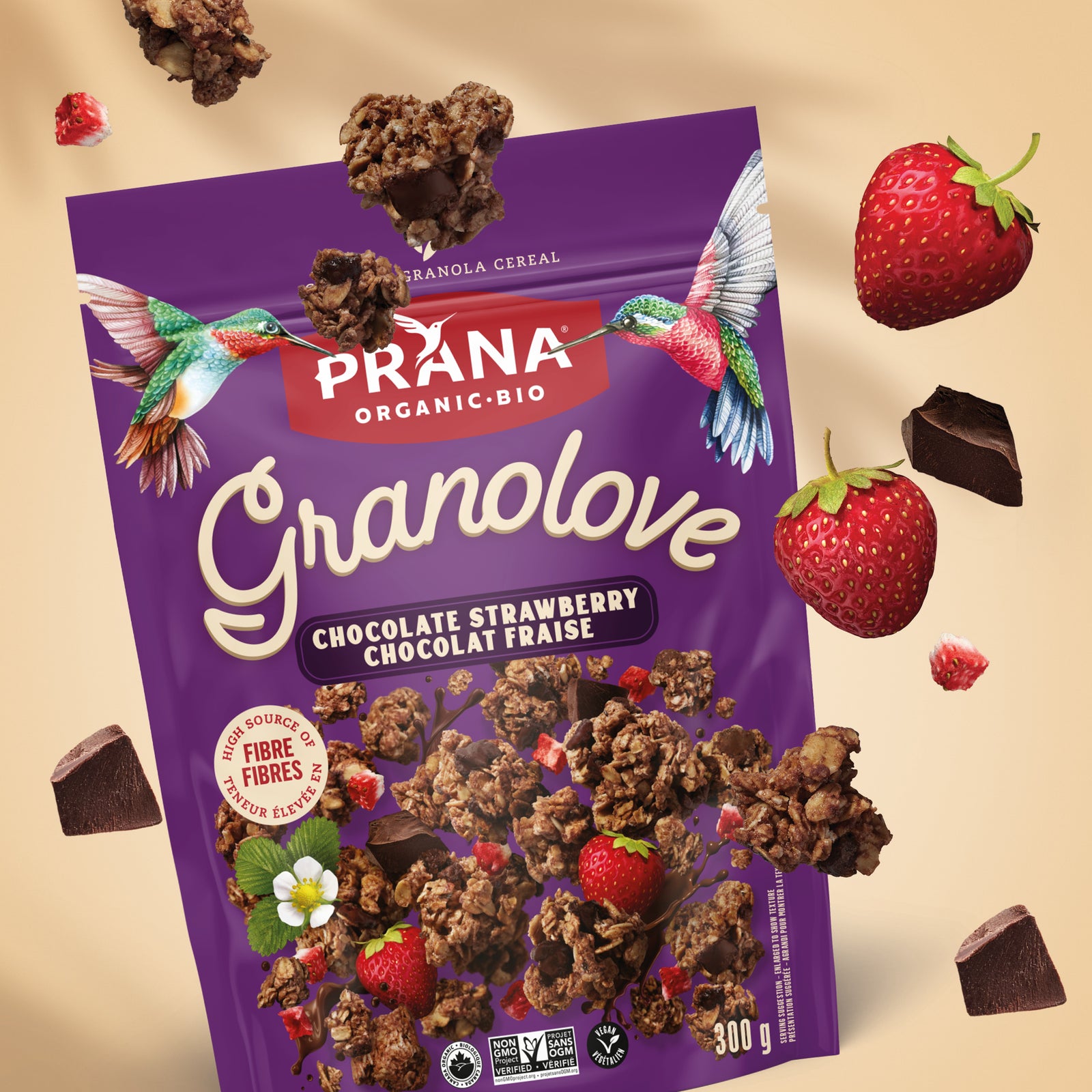 GRANOLOVE GOURMET – Choco-Strawberry Crunch Granola – Prana Foods