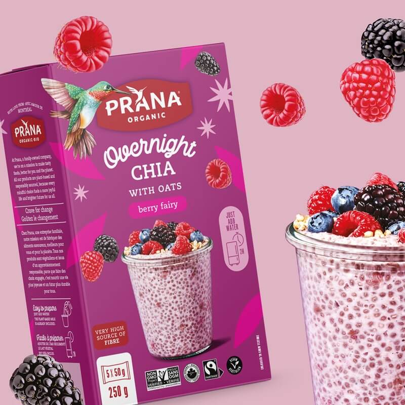 Overnight Chia - Berry Fairy Organic Oat & Chia Mix – Prana Foods