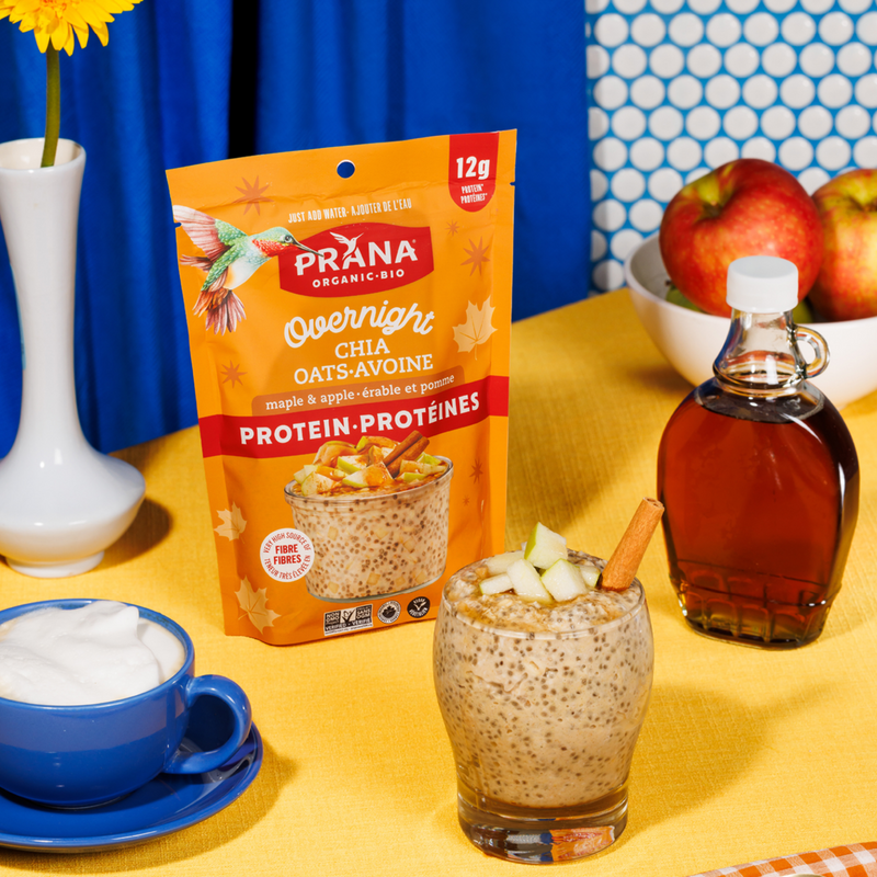 Organic Overnight Chia Oats with Protein – Maple & Apple