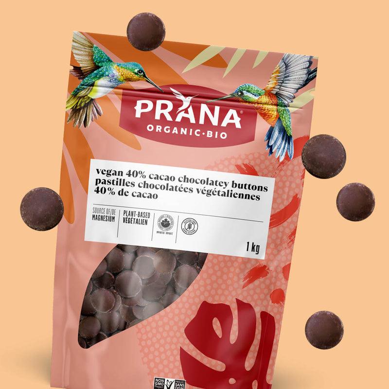 Pastilles chocolatées végétaliennes biologiques 40% cacao