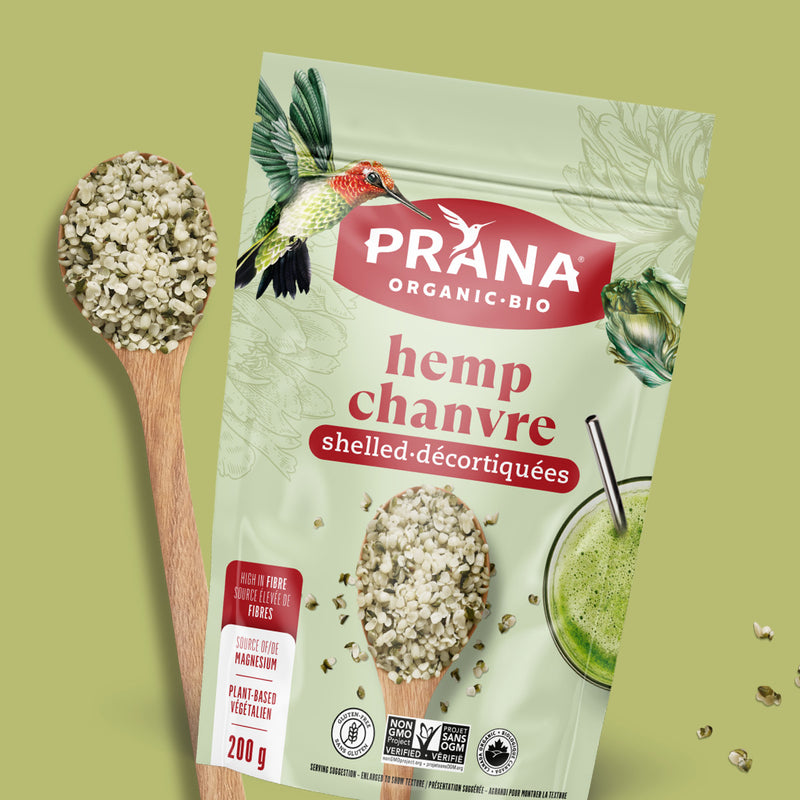 Graines de chanvre crues écalées biologiques – Prana Foods