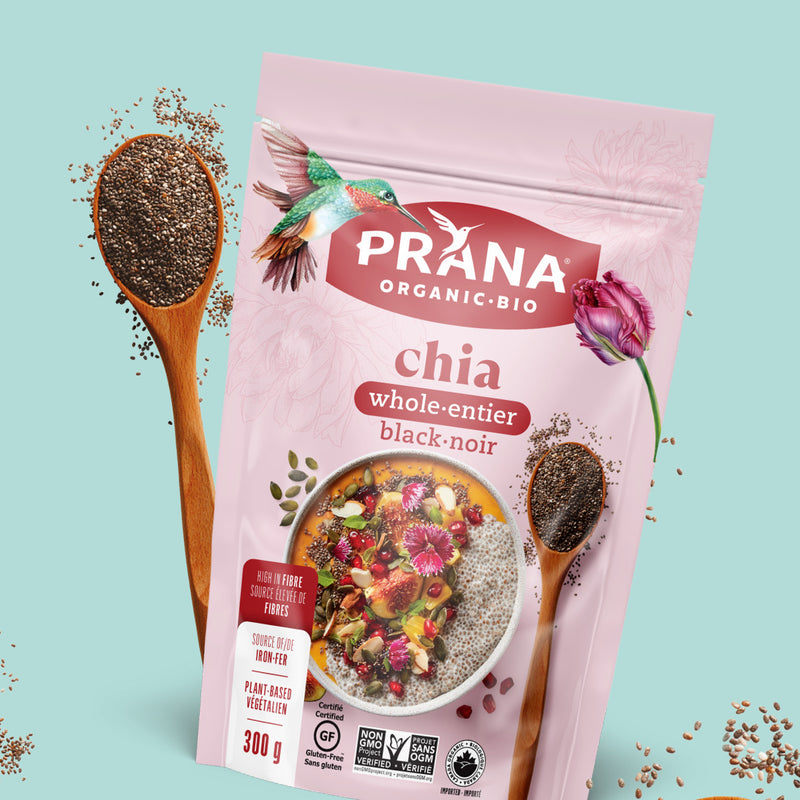 Organic Whole Black Chia Seeds – Prana Foods