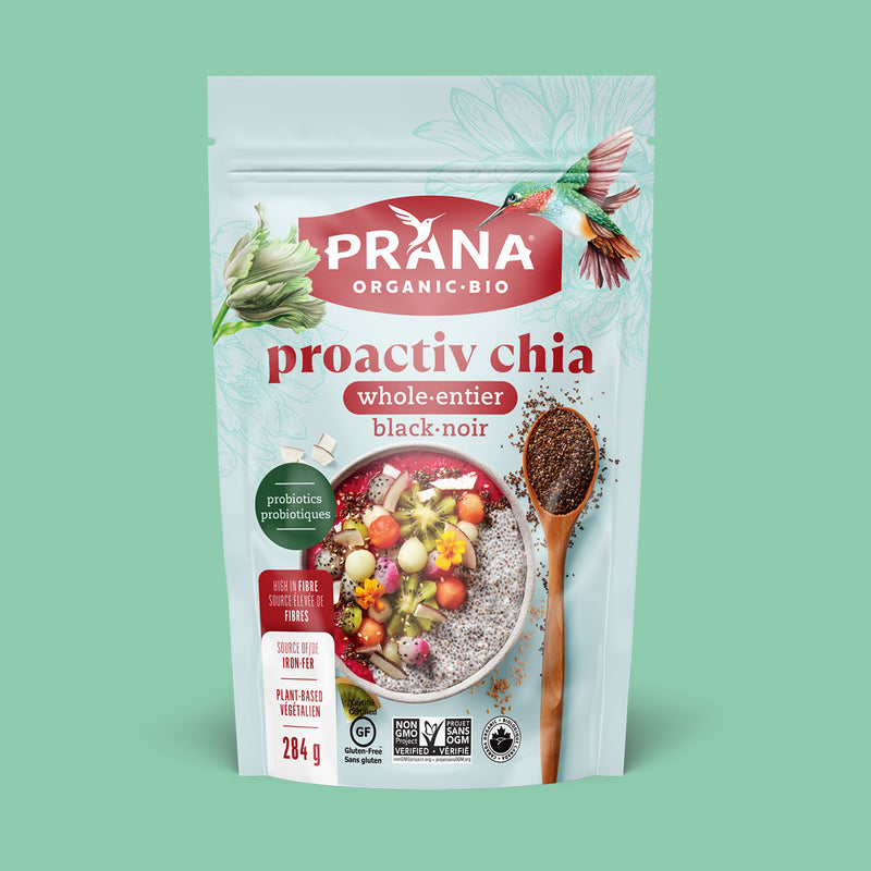 Graines de chia noires entières biologiques – Prana Foods